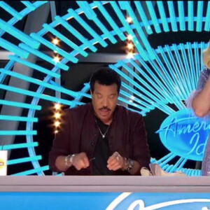 Katy Perry, Lionel Richie, Luke Bryan sur le plateau de l'émission "American Idol", le 16 février 2020.