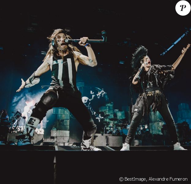 Le groupe de musique d'électro-rock Shaka Ponk en concert pour les vingt ans de Solidays 2018 à l'hippodrome de Longchamp à Paris, France, le 23 juin 2018. © Alexandre Fumeron/Bestimage