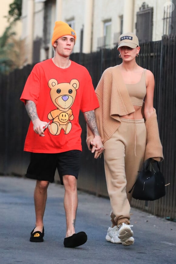 Justin Bieber et sa femme Hailey Baldwin Bieber sont allés faire un spa à Los Angeles, le 17 février 2020