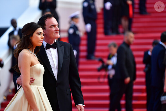 Quentin Tarantino et sa femme Daniella Pick lors de la montée des marches de la cérémonie de clôture du 72ème Festival International du Film de Cannes, le 25 mai 2019. © Rachid Bellak/Bestimage