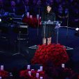  Vanessa Bryant livre un discours poignant lors de l'hommage public à Kobe Bryant et leur fille Gianna au Staples Center de Los Angeles, le 24 mars 2020.  