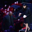 Vanessa Bryant livre un discours poignant lors de l'hommage public à Kobe Bryant et leur fille Gianna au Staples Center de Los Angeles, le 24 mars 2020.