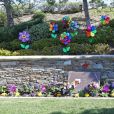 Exclusif - Illustrations de la tombe de Kobe Bryant et de sa fille Gianna au cimetière de Pacific View Memorial Park à Corona Del Mar à Newport Beach le 14 février 2020.
