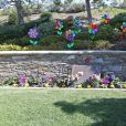 Exclusif - Illustrations de la tombe de Kobe Bryant et de sa fille Gianna au cimetière de Pacific View Memorial Park à Corona Del Mar à Newport Beach le 14 février 2020.