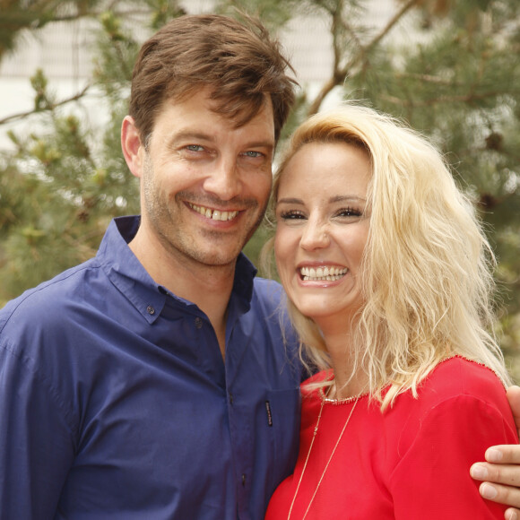 Elodie Gossuin-Lacherie et son mari Bertrand Lacherie - People au village lors des internationaux de tennis de Roland Garros le 28 mai 2018.