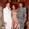 Gigi Hadid, Demi Moore et Bella Hadid au dîner de gala international de la mode, à l'occasion de la réouverture des galeries de la Mode avec l'exposition "Harper's Bazaar, premier magazine de mode" au musée des arts décoratifs à Paris, France, le 26 février 2020. © Veeren-Clovis/Bestimage