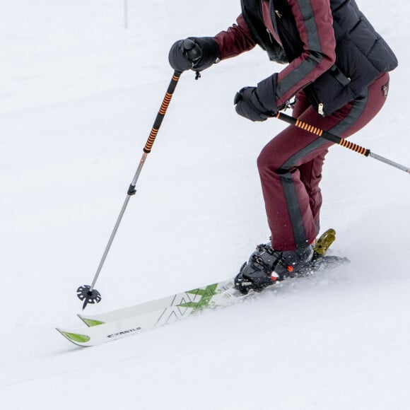 La reine Maxima des Pays-Bas sur les pistes lors de la séance photo avec la presse à l'occasion des vacances de la famille royale aux sports d'hiver à Lech, Autriche, le 25 février 2020.