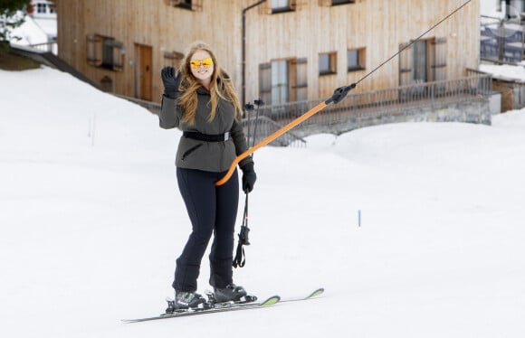 La princesse Catharina-Amalia des Pays-Bas lors d'un shooting photo aux sports d'hiver à Lech, Autriche le 25 février 2020.