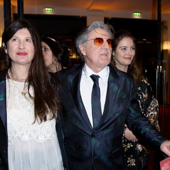 Daniel Auteuil, sa femme Aude Ambroggi et leur fille Nelly Auteuil assistent à la 45e cérémonie des César à la Salle Pleyel à Paris le 28 février 2020. © Dominique Jacovides / Olivier Borde / Bestimage