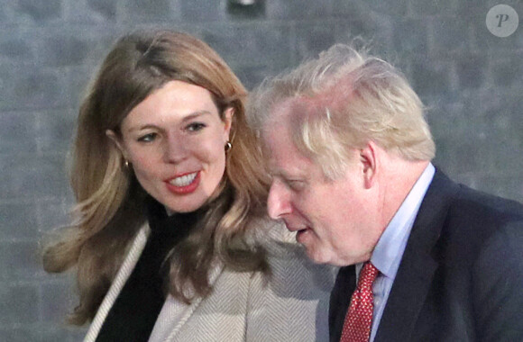 Boris Johnson et Carrie Symonds à Londres. Le 13 décembre 2019.