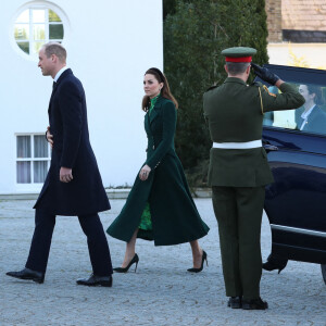 Kate Middleton et le prince William à la résidence présidentielle à Dublin, en République d'Irlande, le 3 mars 2020.