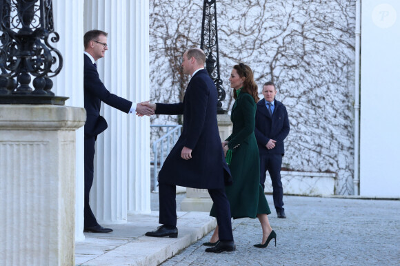 Kate Middleton et le prince William à la résidence présidentielle à Dublin, en République d'Irlande, le 3 mars 2020.