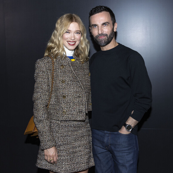 Léa Seydoux et Nicolas Ghesquière - Greetings - Défilé Louis Vuitton collection prêt-à-porter Automne/Hiver 2020-2021 lors de la Fashion Week à Paris le 3 mars 2020. © Olivier Borde / Bestimage