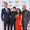 Alexander Skarsgard, Jesse Eisenberg, Salma Hayek, Kim Nguyen à la première de "The Hummingbird Project" au Toronto International Film Festival 2018 (TIFF), le 8 septembre 2018.