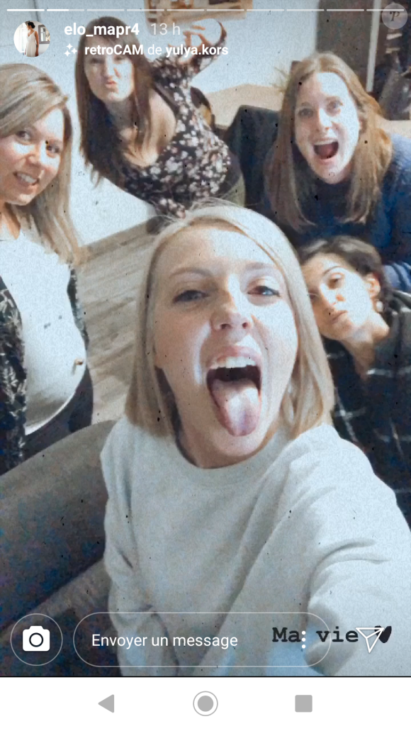 Elodie de "Mariés au premier regard" avec ses amies pour regarder l'émission du 10 février 2020, sur Instagram