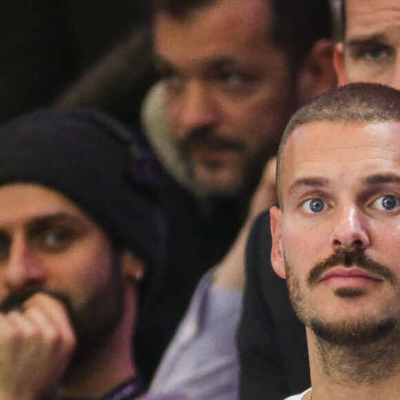 Matt Pokora (M. Pokora) - People au match de basket "ASVEL vs Boulogne Levallois Metropolitans" lors de la première demi-finale de Leaders Cup à la "Disney Events Arena" de Marne-la-Vallée, le 15 février 2020. Les Metropolitans de Boulogne-Levallois ont battu Cholet 82 à 74. © Gwendoline Le Goff / Panoramic / Bestimage