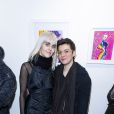 Exclusif - Mae (Amie et styliste de Madonna) et sa compagne assistent à la soirée de lancement de la collection "Mae x Madonna" à Paris, le 4 mars 2020. © Pierre Perusseau/Bestimage