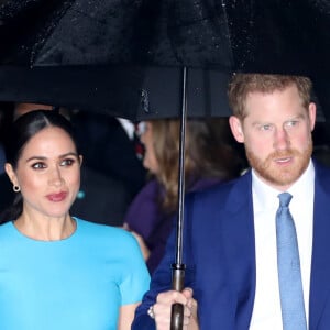 Le prince Harry, duc de Sussex, et Meghan Markle, duchesse de Sussex, arrivent à la cérémonie des Endeavour Fund Awards à Londres le 5 mars 2020.