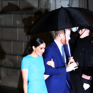 Le prince Harry, duc de Sussex, et Meghan Markle, duchesse de Sussex, arrivent à la cérémonie des Endeavour Fund Awards à Londres le 5 mars 2020.