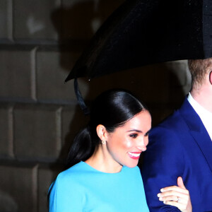 Le prince Harry, duc de Sussex, et Meghan Markle, duchesse de Sussex, arrivent à la cérémonie des Endeavour Fund Awards à Londres le 5 mars 2020.