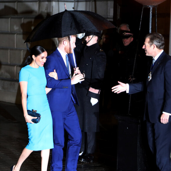 Le prince Harry, duc de Sussex, et Meghan Markle, duchesse de Sussex, arrivent à la cérémonie des Endeavour Fund Awards à Londres le 5 mars 2020.