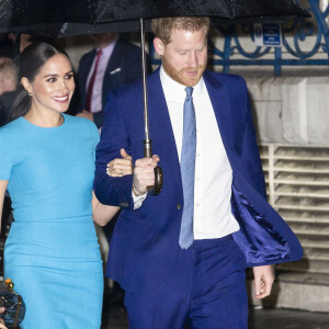 Le prince Harry, duc de Sussex, et Meghan Markle, duchesse de Sussex arrivent à la cérémonie des Endeavour Fund Awards à Londres le 5 mars 2020.