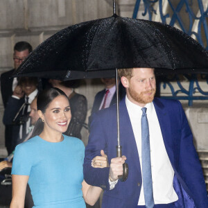 Le prince Harry, duc de Sussex, et Meghan Markle, duchesse de Sussex arrivent à la cérémonie des Endeavour Fund Awards à Londres le 5 mars 2020.