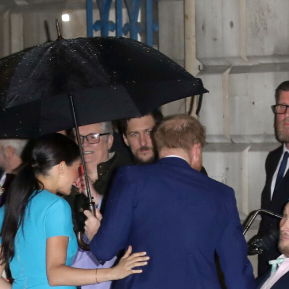 Le prince Harry, duc de Sussex, et Meghan Markle, duchesse de Sussex, arrivent à la cérémonie des Endeavour Fund Awards à Londres le 5 mars 2020.