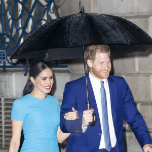 Le prince Harry, duc de Sussex, et Meghan Markle, duchesse de Sussex arrivent à la cérémonie des Endeavour Fund Awards à Londres le 5 mars 2020.