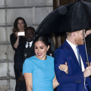 Le prince Harry, duc de Sussex, et Meghan Markle, duchesse de Sussex arrivent à la cérémonie des Endeavour Fund Awards à Londres le 5 mars 2020.