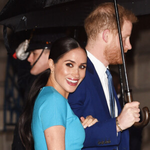 Le prince Harry, duc de Sussex, et Meghan Markle, duchesse de Sussex arrivent à la cérémonie des Endeavour Fund Awards à Londres le 5 mars 2020.