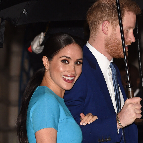 Le prince Harry, duc de Sussex, et Meghan Markle, duchesse de Sussex arrivent à la cérémonie des Endeavour Fund Awards à Londres le 5 mars 2020.