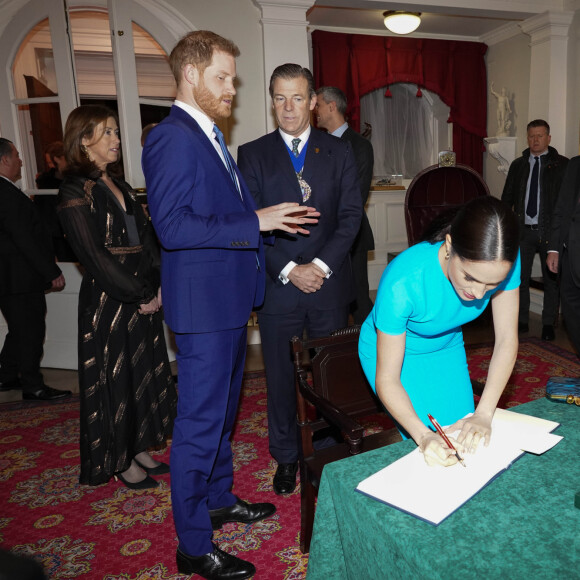 Le prince Harry et Meghan Markle arrivent à la cérémonie des Endeavour Fund Awards à Londres le 5 mars 2020.