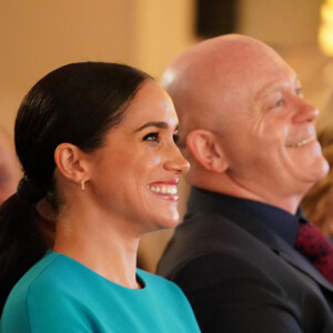 Le prince Harry, duc de Sussex, et Meghan Markle, duchesse de Sussex lors de la cérémonie des Endeavour Fund Awards au Mansion House à Londres, Royaume Uni, le 5 mars 2020.