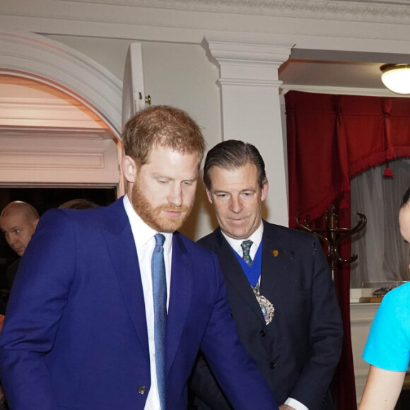 Le prince Harry, duc de Sussex, et Meghan Markle, duchesse de Sussex lors de la cérémonie des Endeavour Fund Awards au Mansion House à Londres, Royaume Uni, le 5 mars 2020.