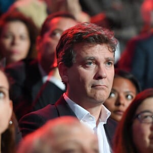 Arnaud Montebourg lors du meeting de Benoît Hamon, candidat du Parti Socialiste (PS) à l'élection présidentielle 2017, à l'AccorHotels Arena de Paris, France, le 19 mars 2017. © Lionel Urman/Bestimage