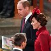 Kate Middleton, duchesse de Cambridge, le prince William, duc de Cambridge - La famille royale d'Angleterre lors de la cérémonie du Commonwealth en l'abbaye de Westminster à Londres. Le 9 mars 2020.