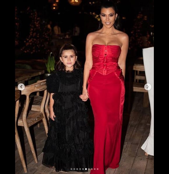 Kourtney Kardashian et sa fille Penelope. Décembre 2019.