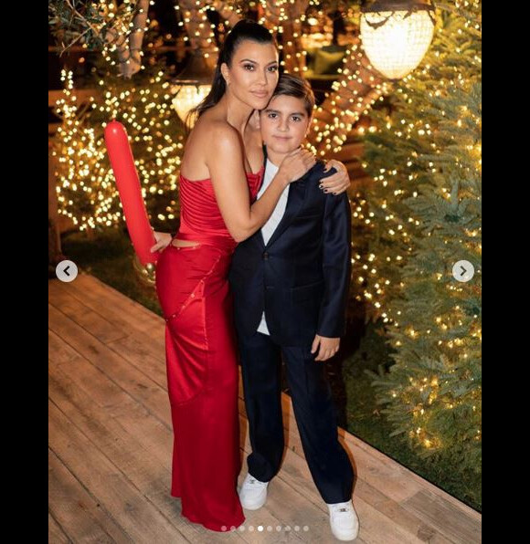 Kourtney Kardashian et son fils Mason. Décembre 2019.