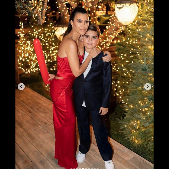Kourtney Kardashian et son fils Mason. Décembre 2019.