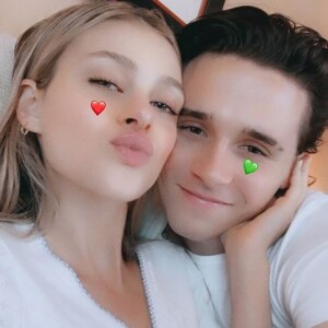 Brooklyn Beckham et Nicola Ann Peltz en vacances. Mars 2020.