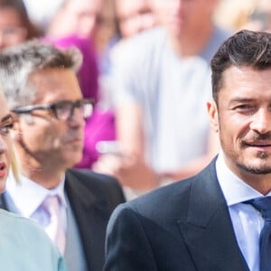 Katy Perry et son fiancé Orlando Bloom - Les invités arrivent au mariage de E. Goulding et C.Jopling en la cathédrale d'York, le 31 août 2019