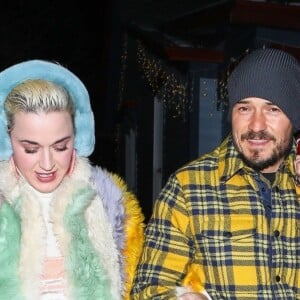 Exclusif - Katy Perry et Orlando Bloom arrivent au restaurant Matsuhisa dans la station de Aspen le 2 janvier 2019.