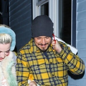 Exclusif - Katy Perry et Orlando Bloom arrivent au restaurant Matsuhisa dans la station de Aspen le 2 janvier 2019.