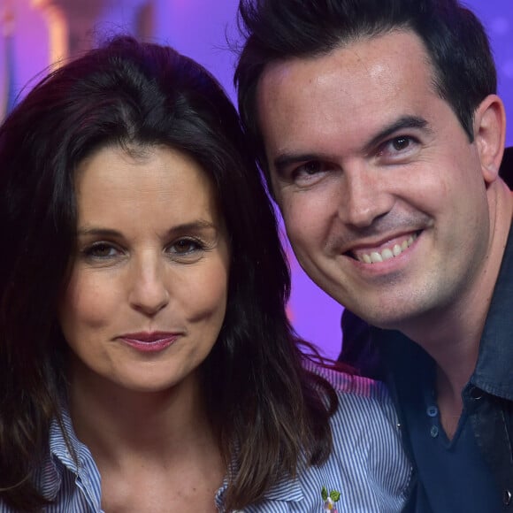 Faustine Bollaert et son mari Maxime Chattam - People au lancement du nouveau spectacle "Mickey et le magicien" au Parc Disneyland Paris. Le 2 juillet 2016 © Giancarlo Gorassini / Bestimage