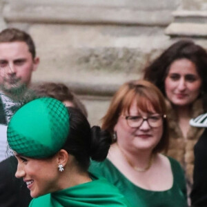 Le prince Harry et Meghan Markle lors de la cérémonie du Commonwealth Day en l'abbaye de Westminster à Londres, le 9 mars 2020.