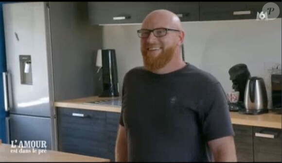 Jérôme de "L'amour est dans le pré" lors du tournage de son portrait, diffusé lundi 16 mars 2020, sur M6