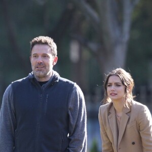 Exclusif - Ben Affleck et Ana de Armas sur le tournage du film 'Deep Water' à la Nouvelle Orléans, le 13 novembre 2019.