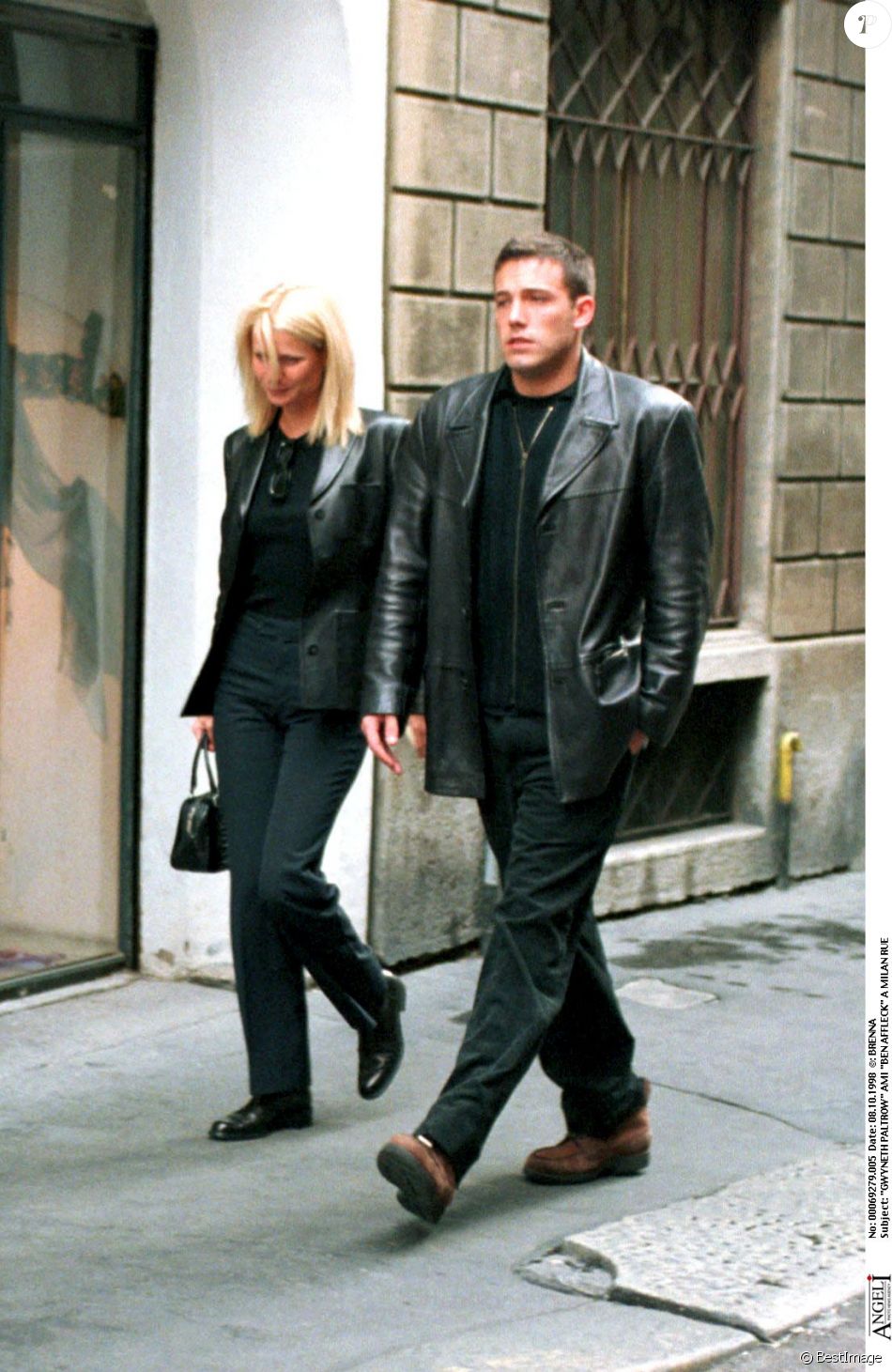 Gwyneth Paltrow et Ben Affleck en 1998 à Milan. - Purepeople