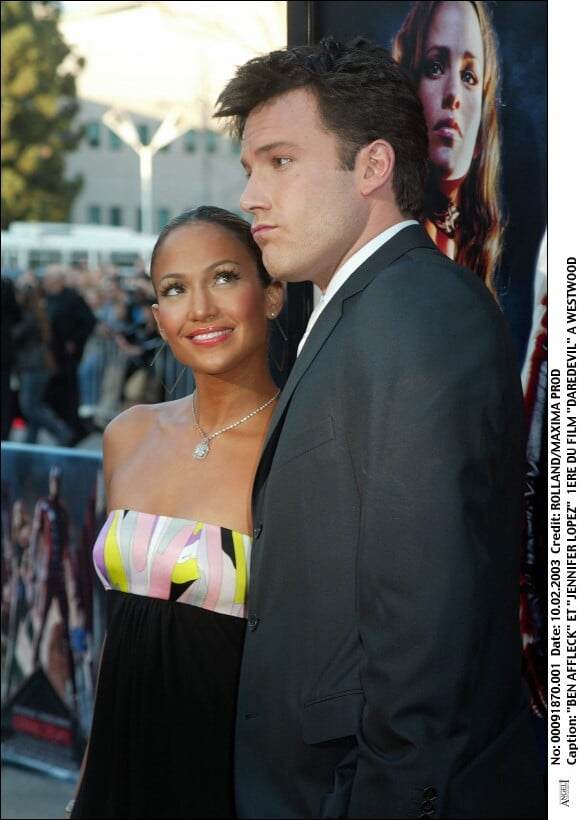 Jennifer Lopez et Ben Affleck en 2003 à Los Angeles.